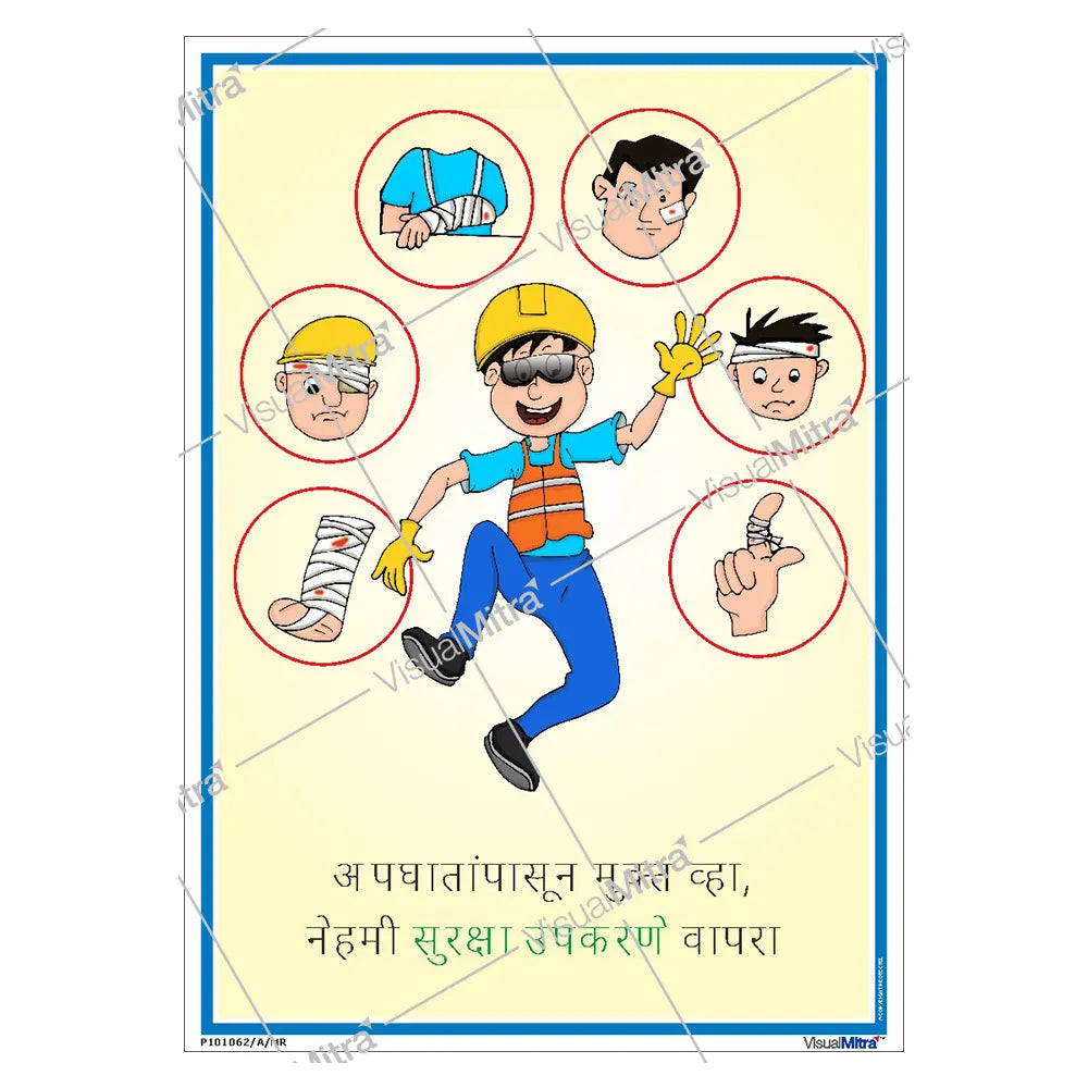 Safety poster of PPE