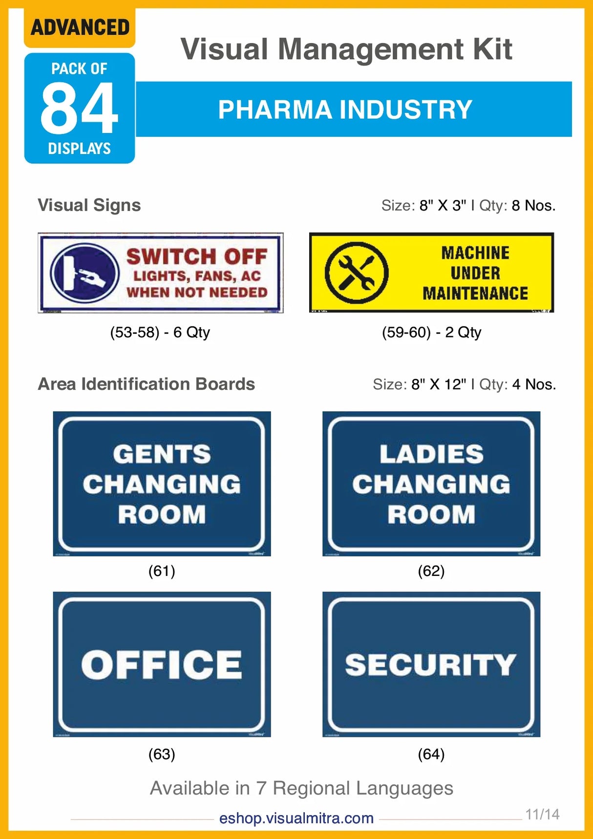 Advanced Kit - Pharmaceutical Industry Visual Management Kit