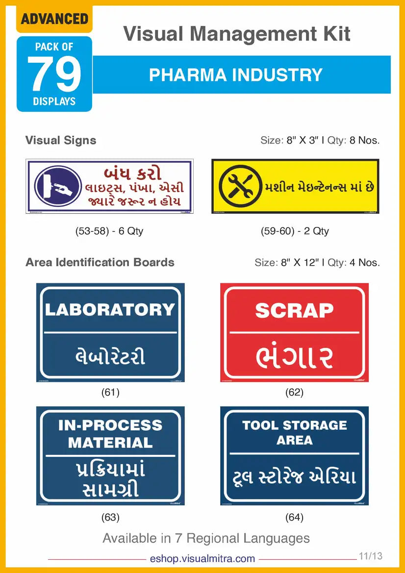 Advanced Kit - Pharmaceutical Industry Visual Management Kit