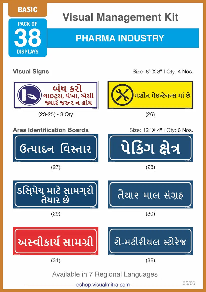 Basic Kit - Pharmaceutical Industry Visual Management Kit
