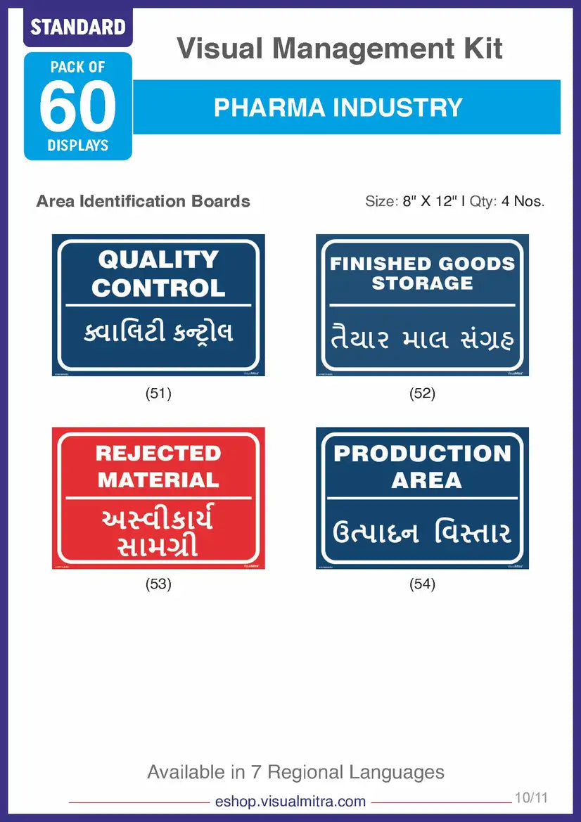 Standard Kit - Pharmaceutical Industry Visual Management Kit