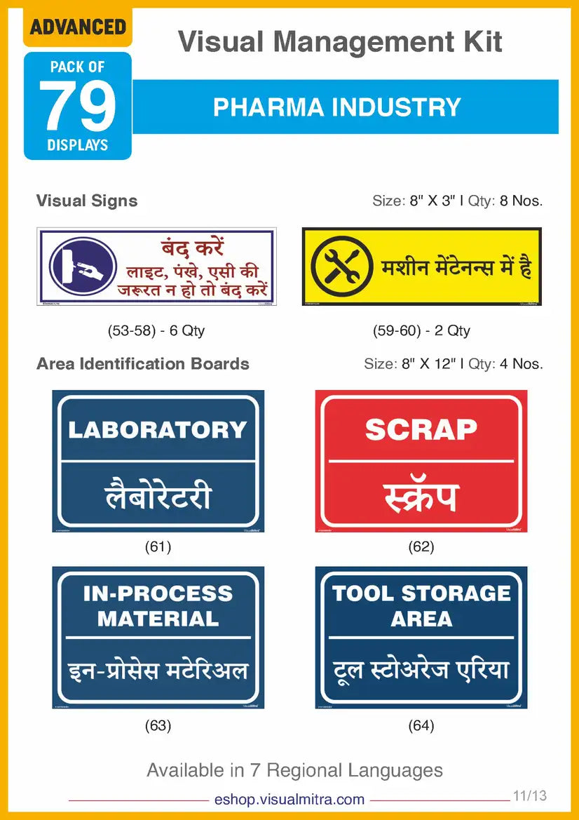 Advanced Kit - Pharmaceutical Industry Visual Management Kit