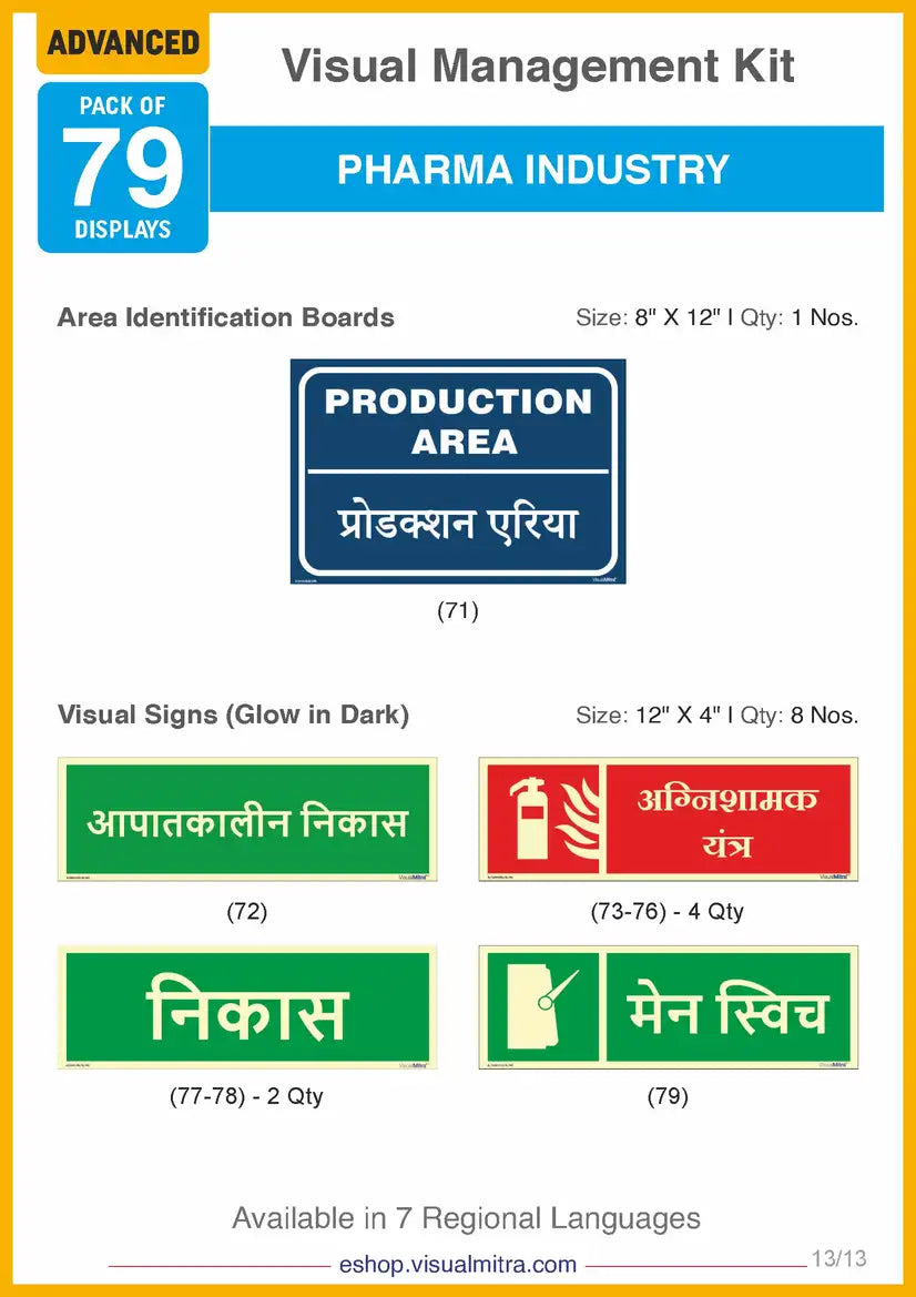 Advanced Kit - Pharmaceutical Industry Visual Management Kit