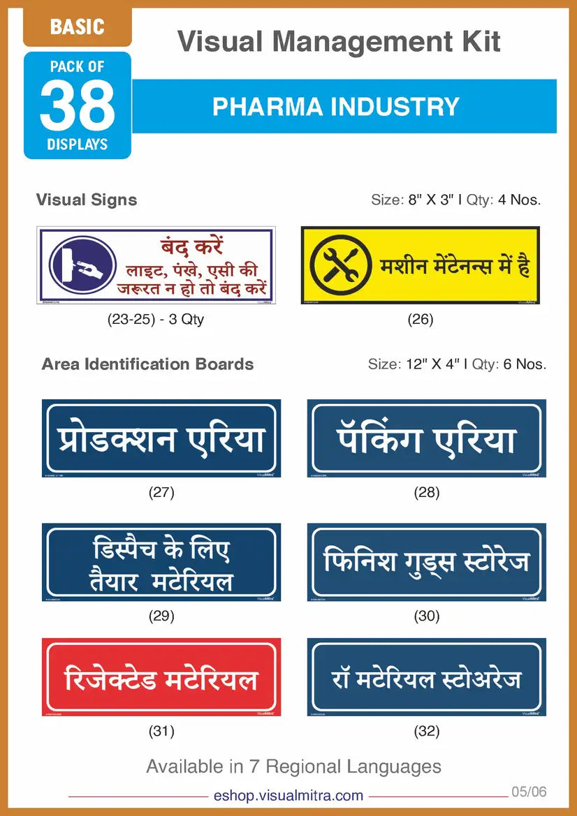Basic Kit - Pharmaceutical Industry Visual Management Kit