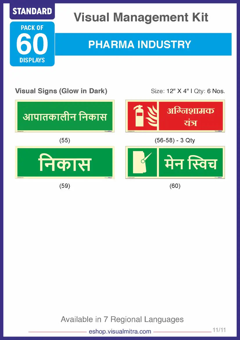Standard Kit - Pharmaceutical Industry Visual Management Kit