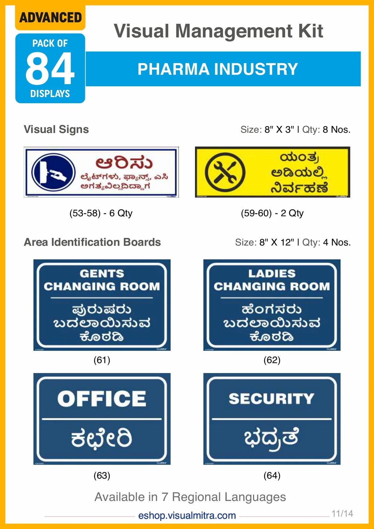 Advanced Kit - Pharmaceutical Industry Visual Management Kit