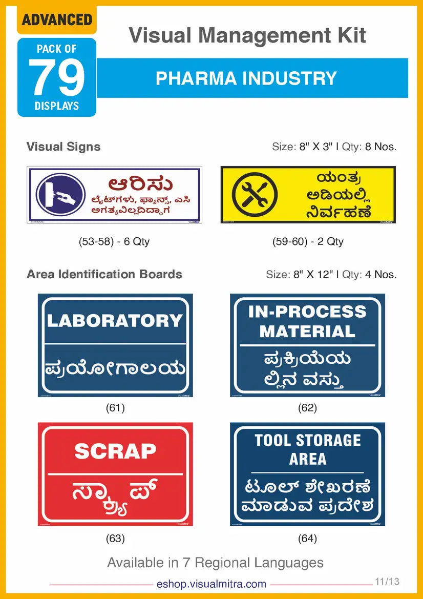 Advanced Kit - Pharmaceutical Industry Visual Management Kit