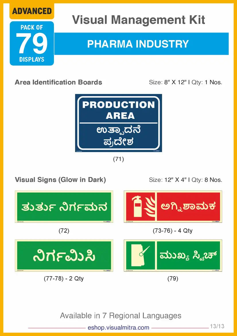 Advanced Kit - Pharmaceutical Industry Visual Management Kit