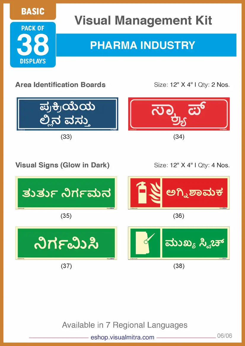 Basic Kit - Pharmaceutical Industry Visual Management Kit