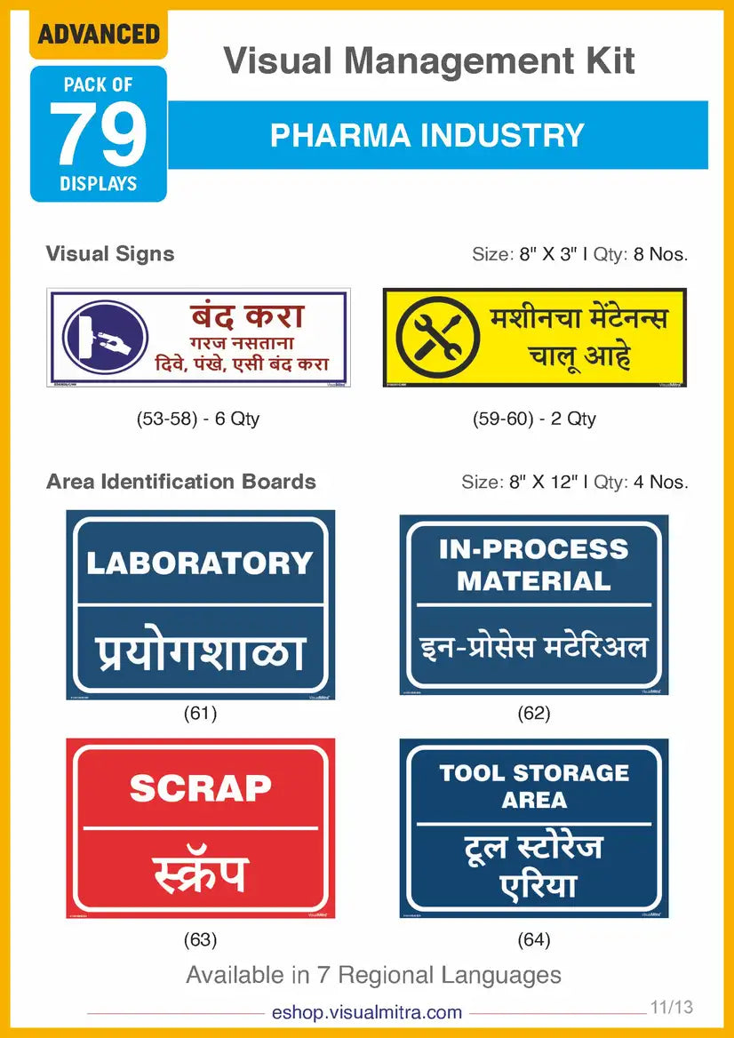 Advanced Kit - Pharmaceutical Industry Visual Management Kit