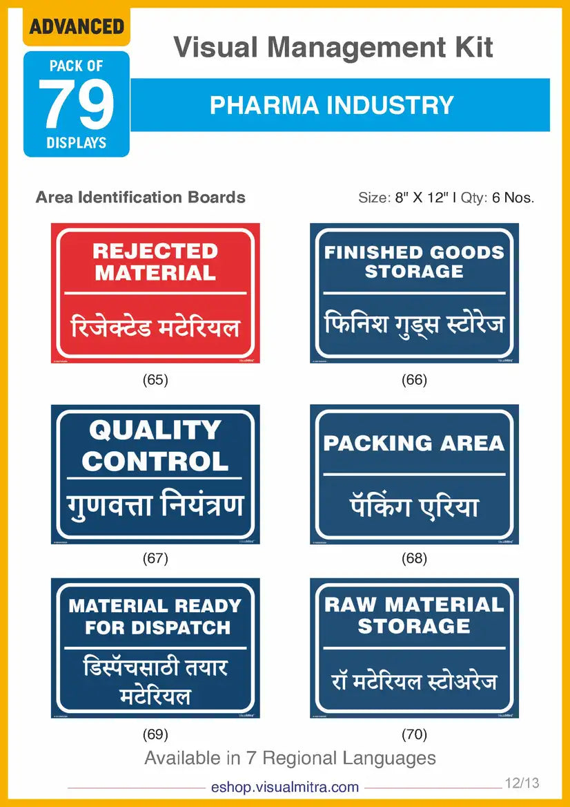 Advanced Kit - Pharmaceutical Industry Visual Management Kit