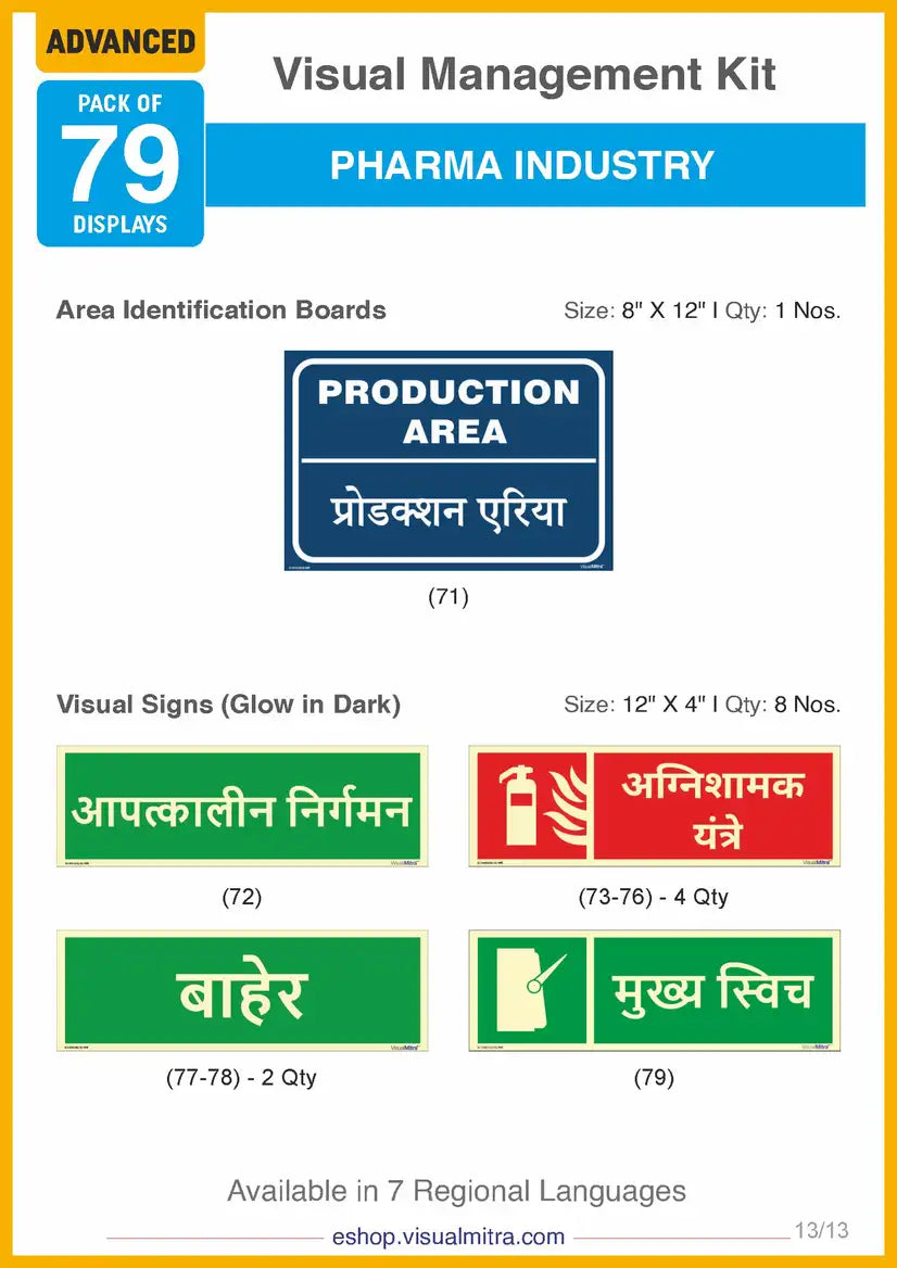 Advanced Kit - Pharmaceutical Industry Visual Management Kit