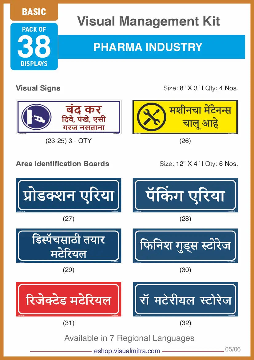 Basic Kit - Pharmaceutical Industry Visual Management Kit