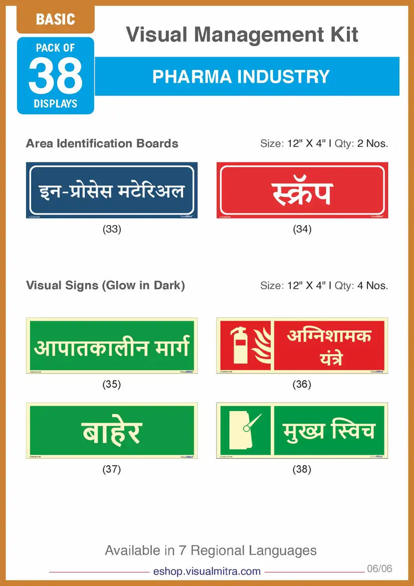 Basic Kit - Pharmaceutical Industry Visual Management Kit