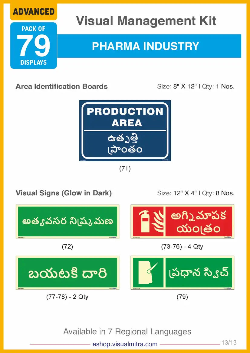 Advanced Kit - Pharmaceutical Industry Visual Management Kit