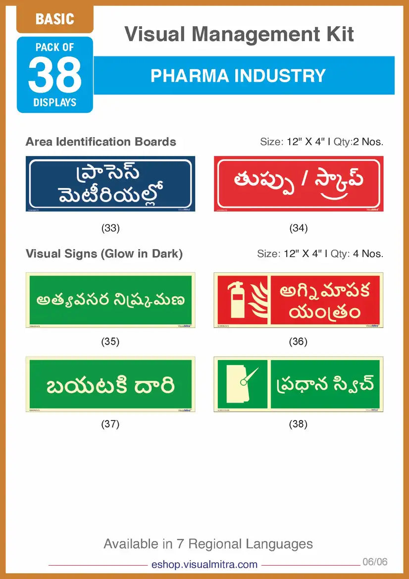 Basic Kit - Pharmaceutical Industry Visual Management Kit