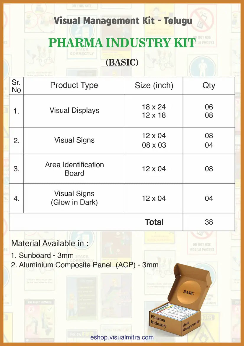 Basic Kit - Pharmaceutical Industry Visual Management Kit