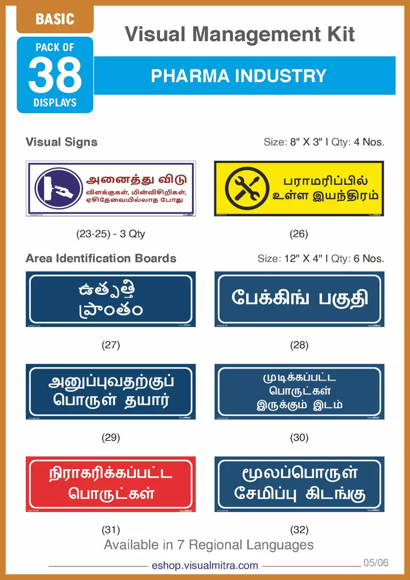 Basic Kit - Pharmaceutical Industry Visual Management Kit
