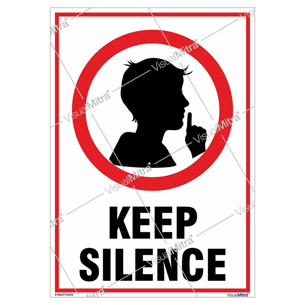 Keep Silence Sign - Portrait