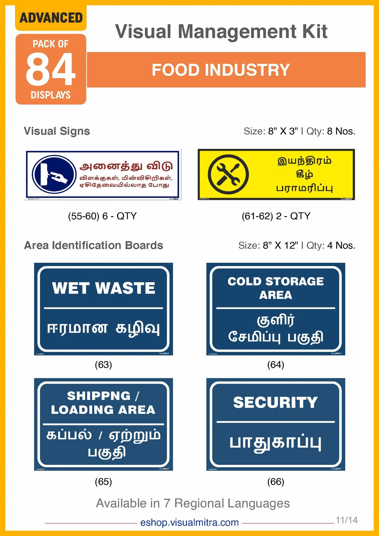Advanced Kit - Food Industry Visual Management Kit