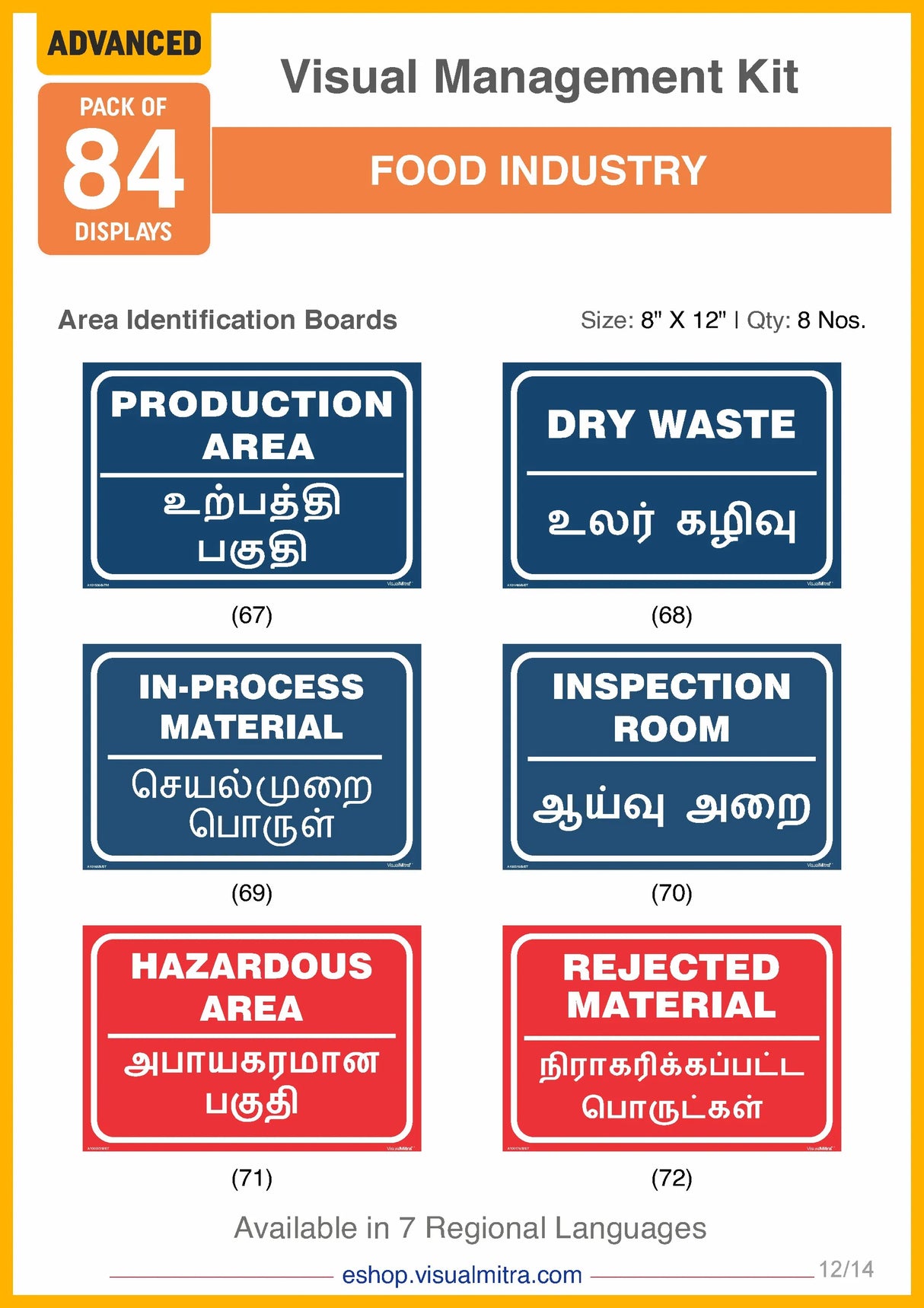 Advanced Kit - Food Industry Visual Management Kit