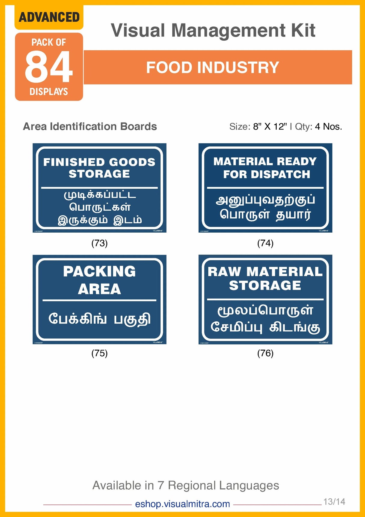 Advanced Kit - Food Industry Visual Management Kit