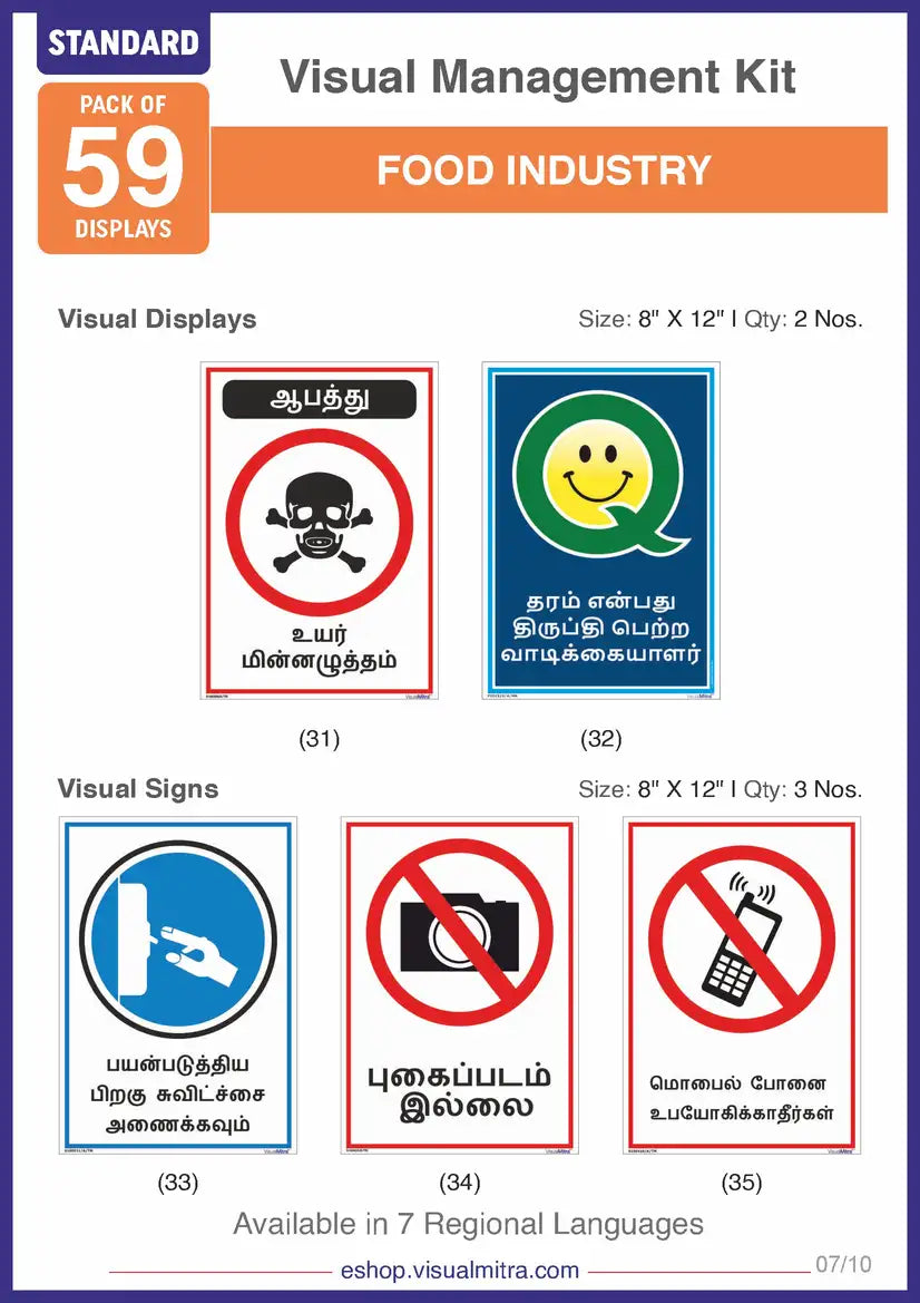Standard Kit- Food Industry Visual Management Kit
