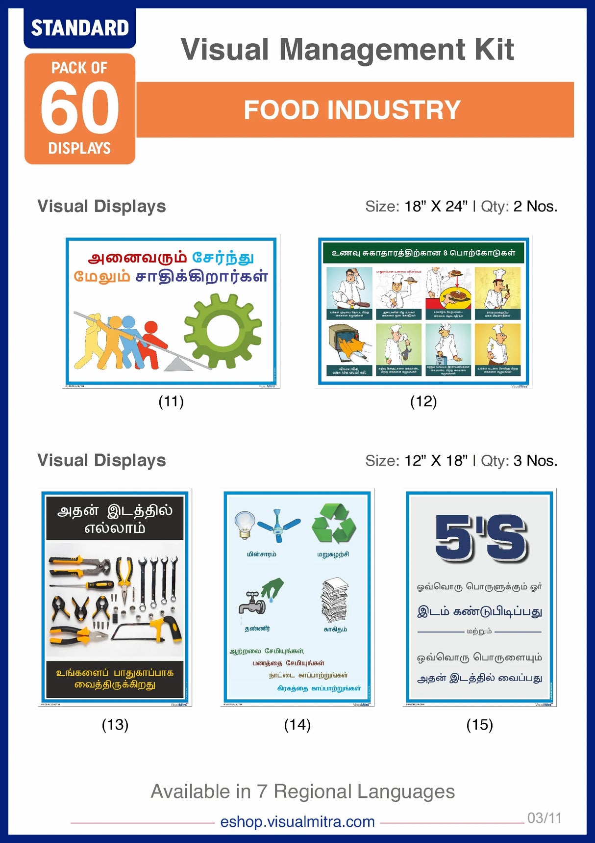 Standard Kit- Food Industry Visual Management Kit