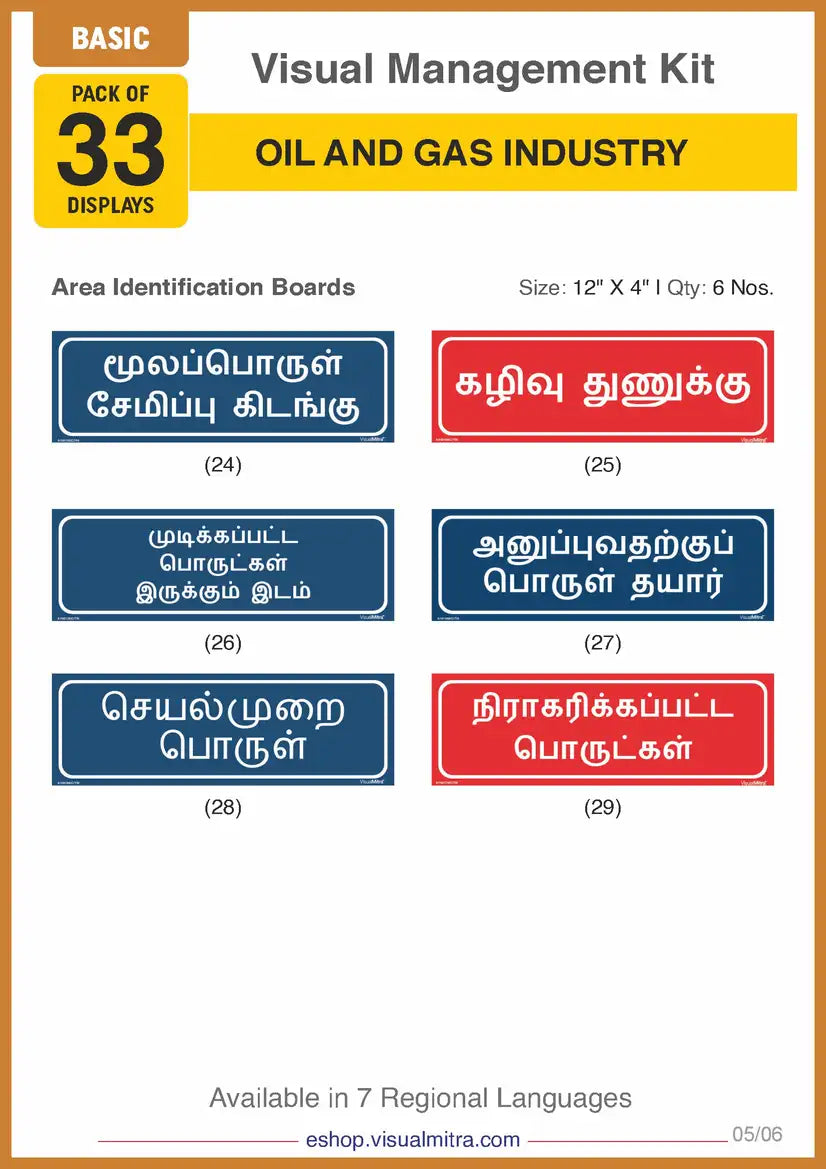 Basic Kit - Oil & Gas Industry Visual Management Kit