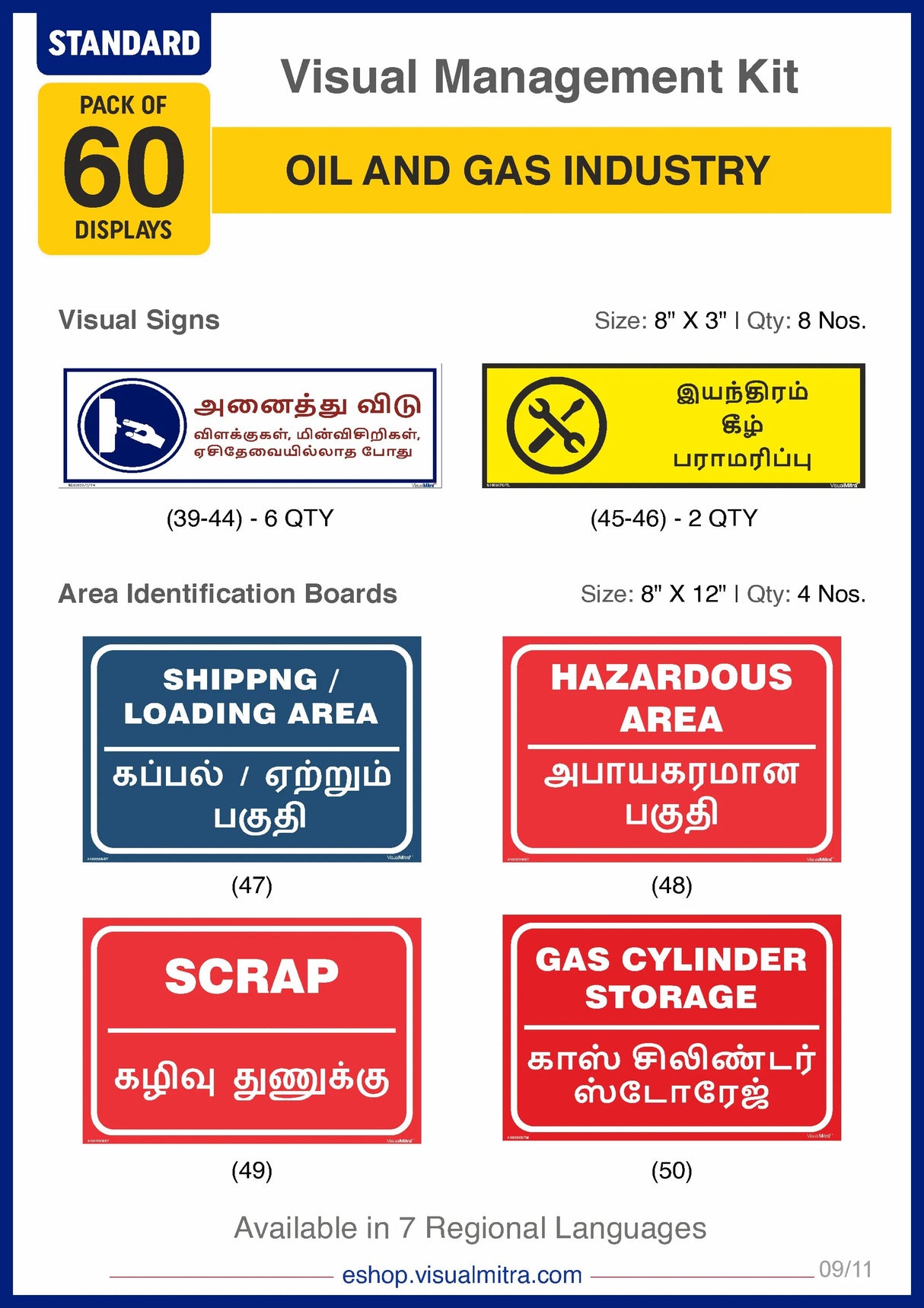 Standard Kit - Oil & Gas Industry Visual Management Kit