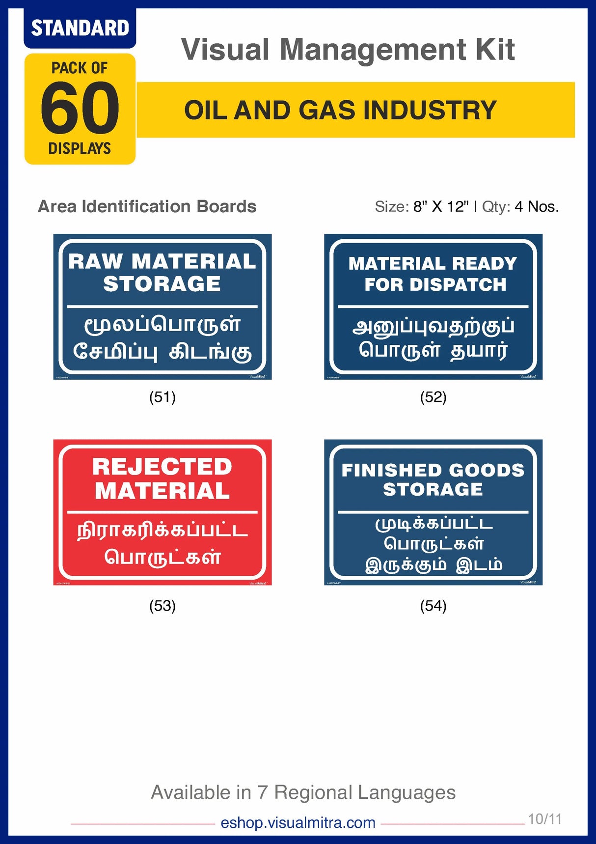 Standard Kit - Oil & Gas Industry Visual Management Kit