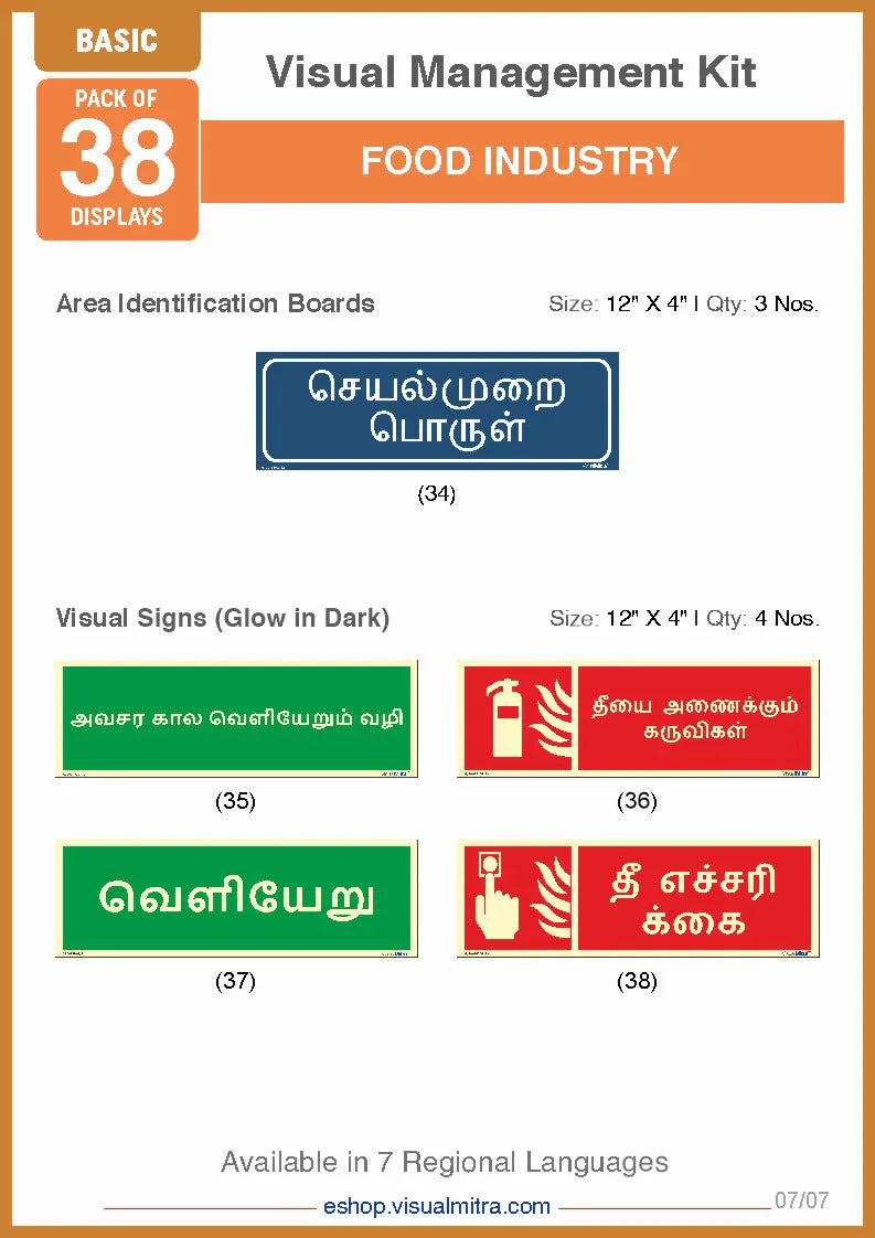 Basic Kit- Food Industry Visual Management Kit