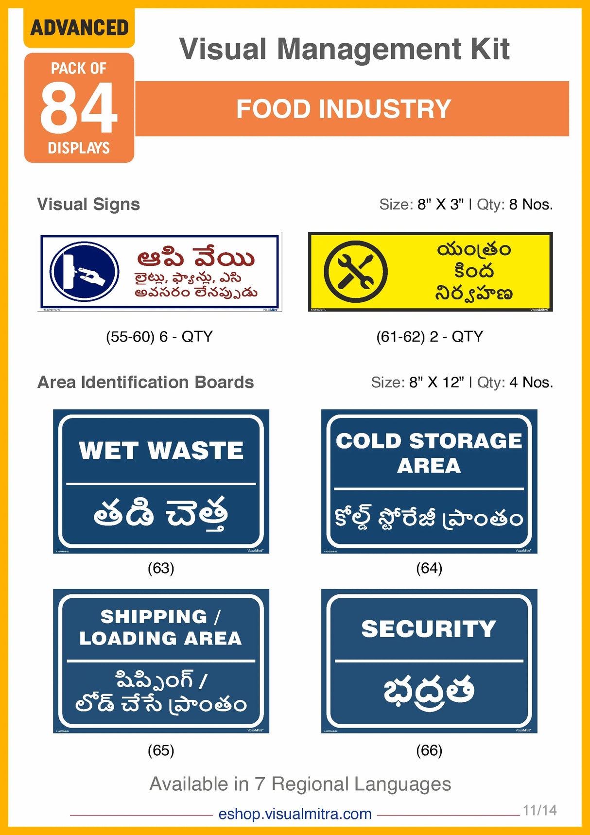 Advanced Kit - Food Industry Visual Management Kit