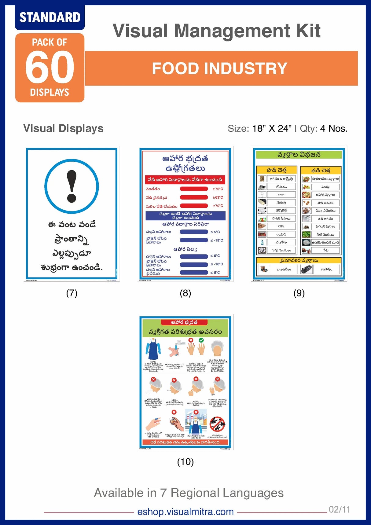 Standard Kit- Food Industry Visual Management Kit