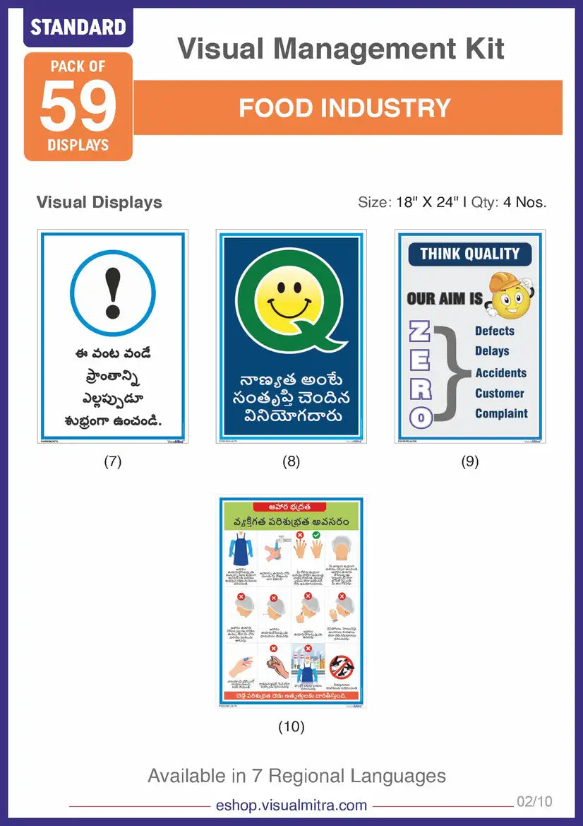 Standard Kit- Food Industry Visual Management Kit