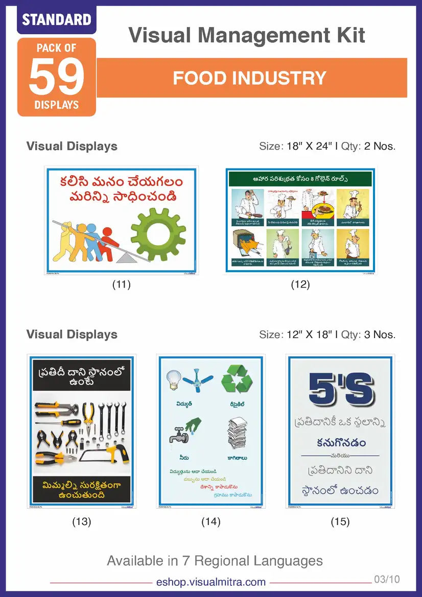 Standard Kit- Food Industry Visual Management Kit