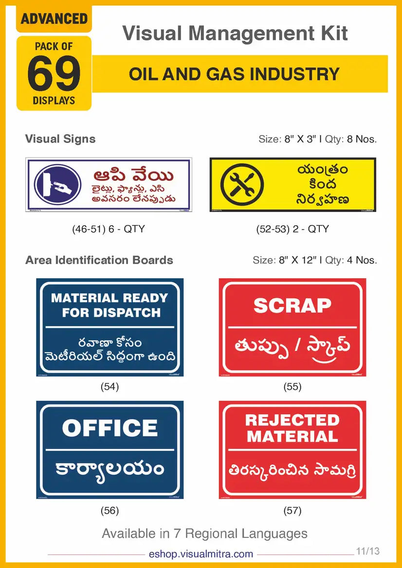 Advanced Kit - Oil & Gas Industry Visual Management Kit