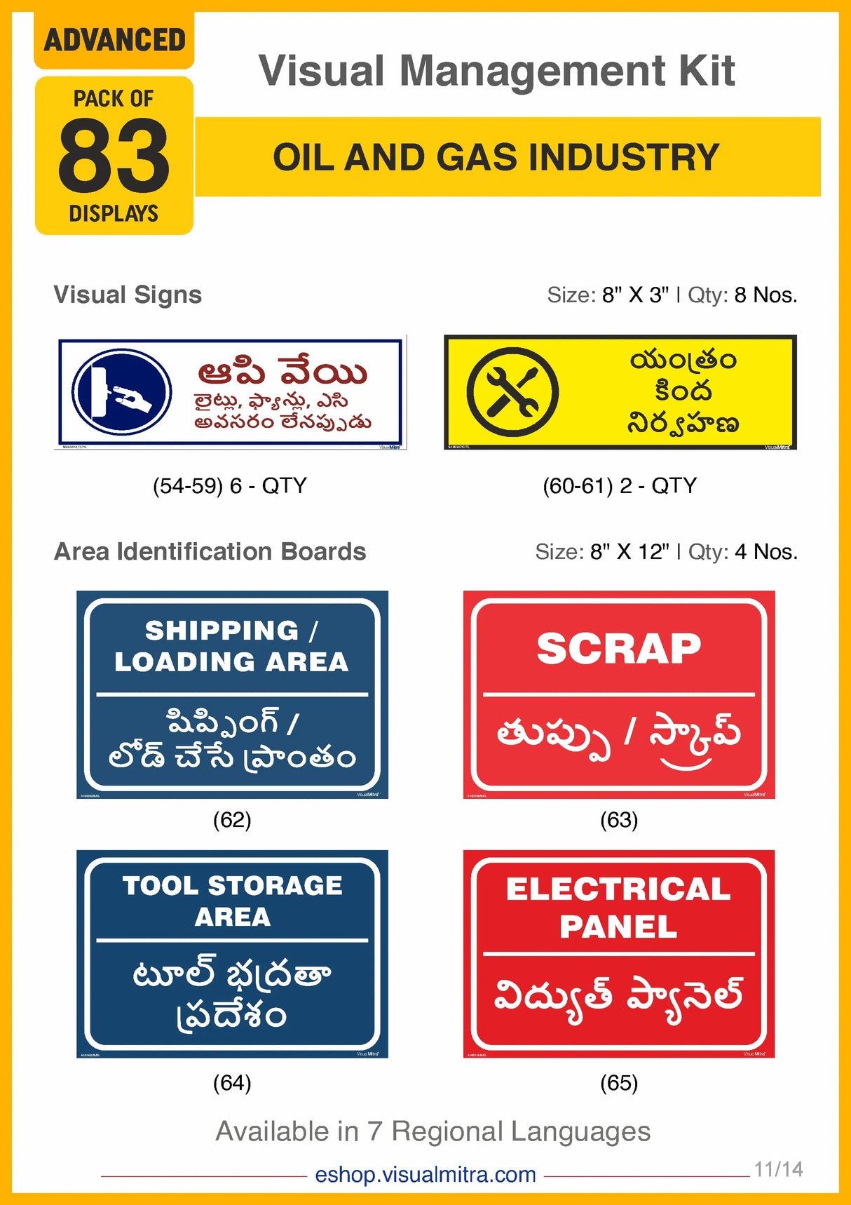 Advanced Kit - Oil & Gas Industry Visual Management Kit