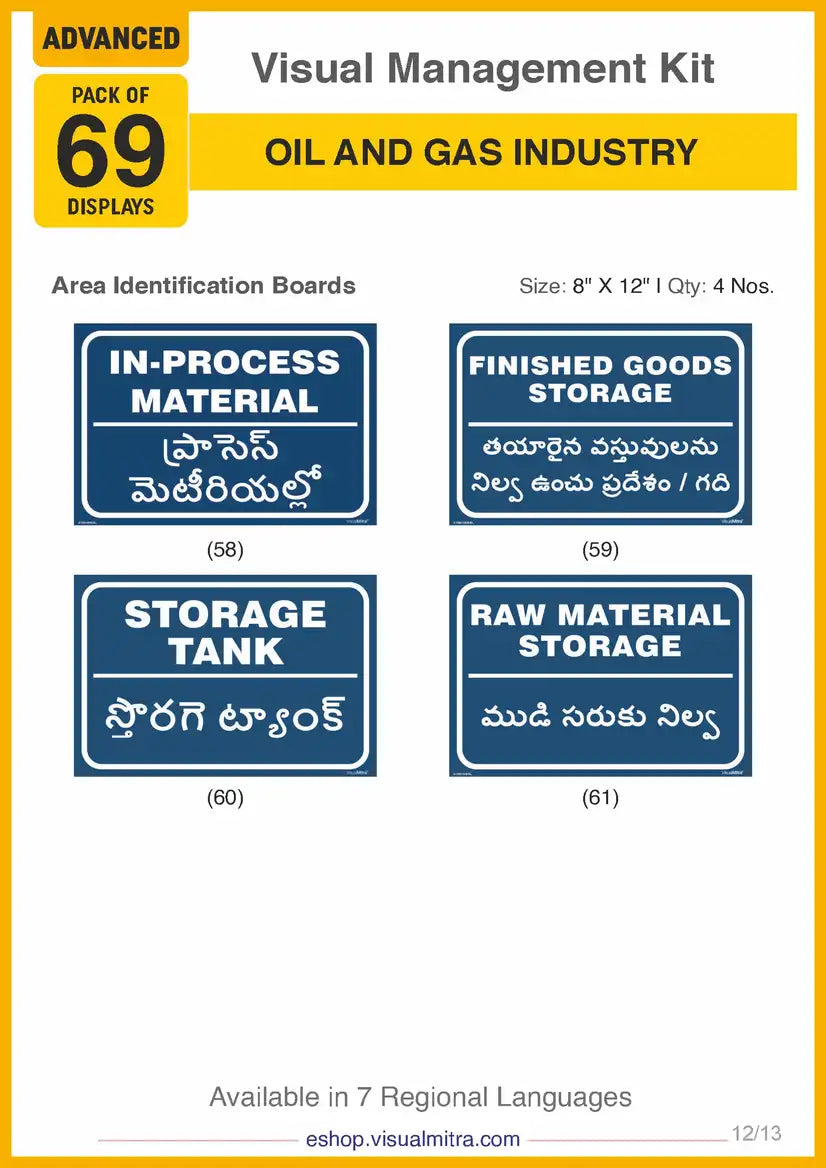 Advanced Kit - Oil & Gas Industry Visual Management Kit