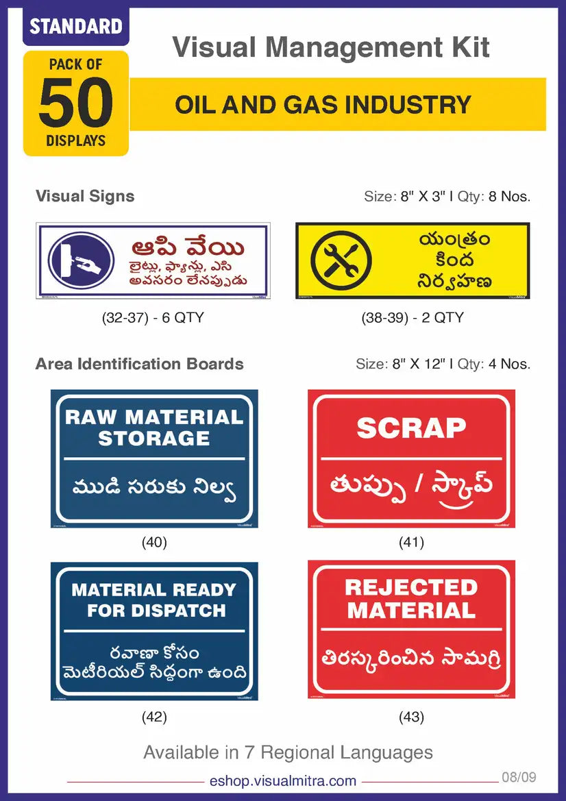 Standard Kit - Oil & Gas Industry Visual Management Kit