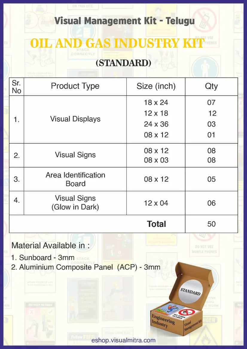 Standard Kit - Oil & Gas Industry Visual Management Kit