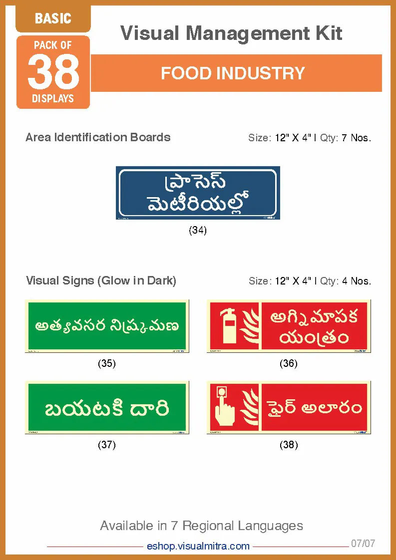 Basic Kit- Food Industry Visual Management Kit