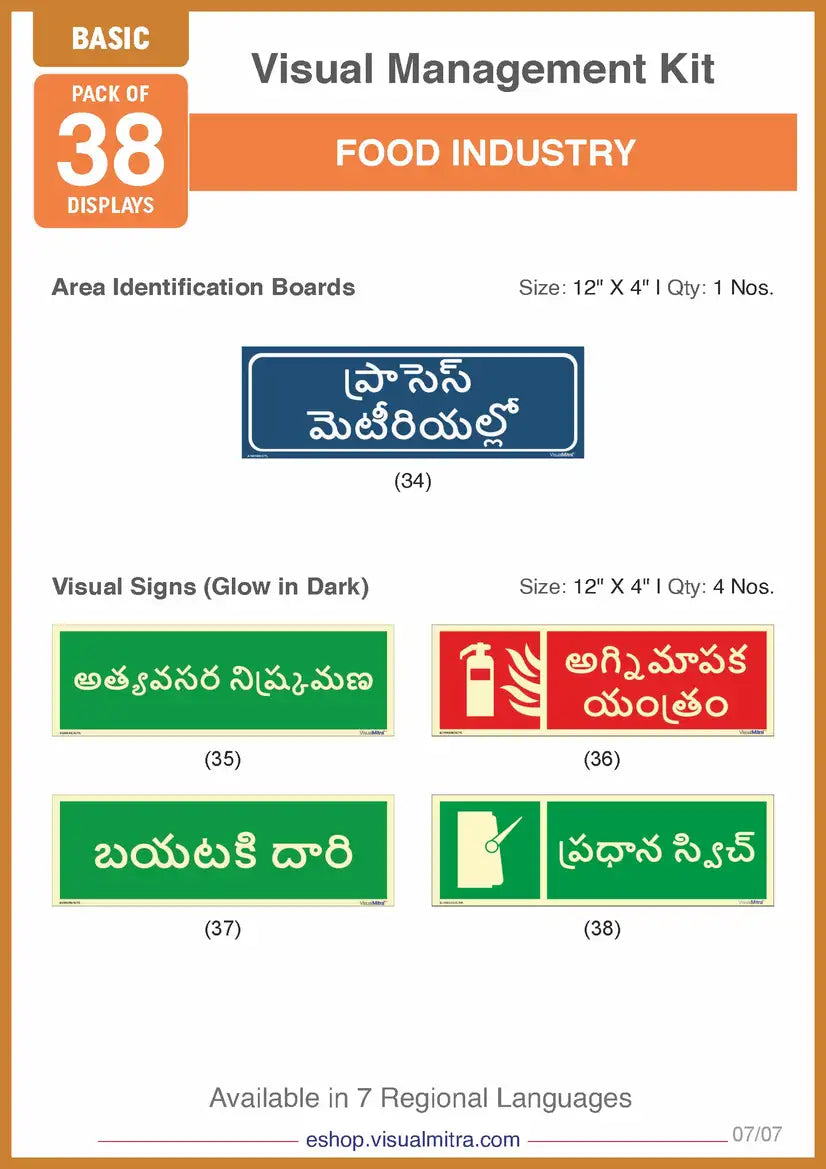 Basic Kit- Food Industry Visual Management Kit