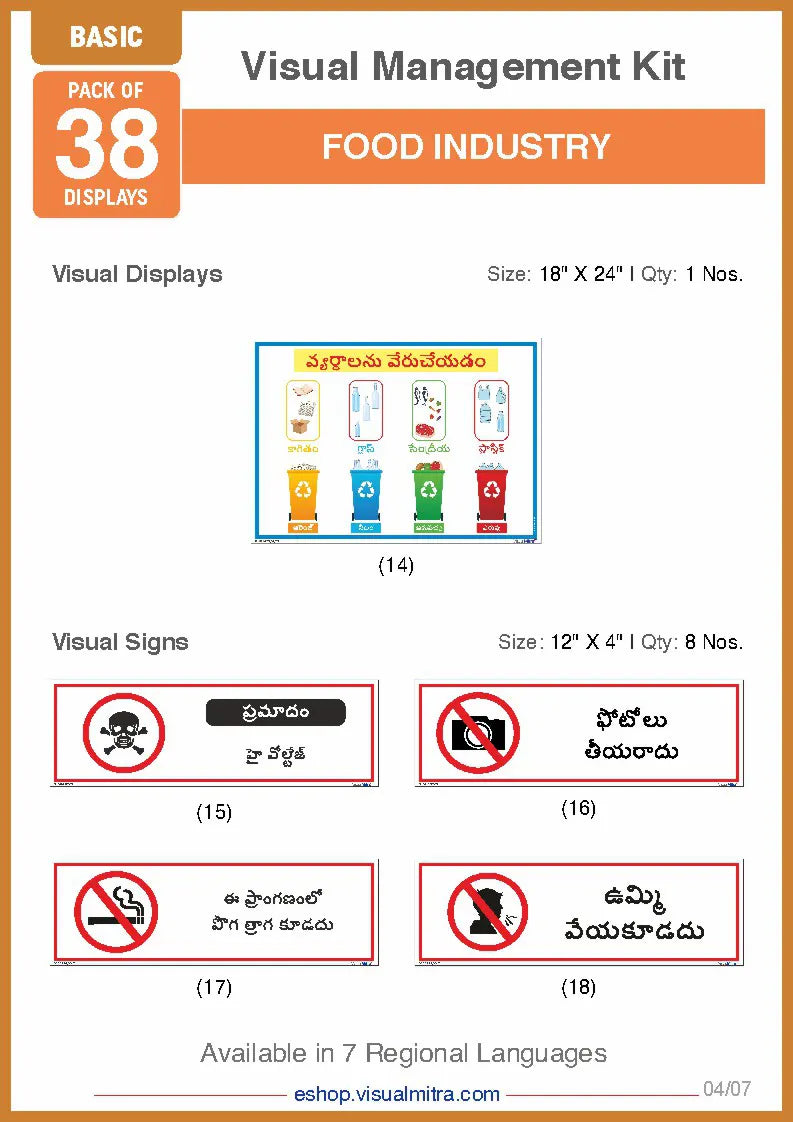 Basic Kit- Food Industry Visual Management Kit