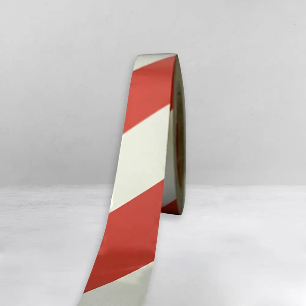 Silver & Red Zebra Radium Tape
