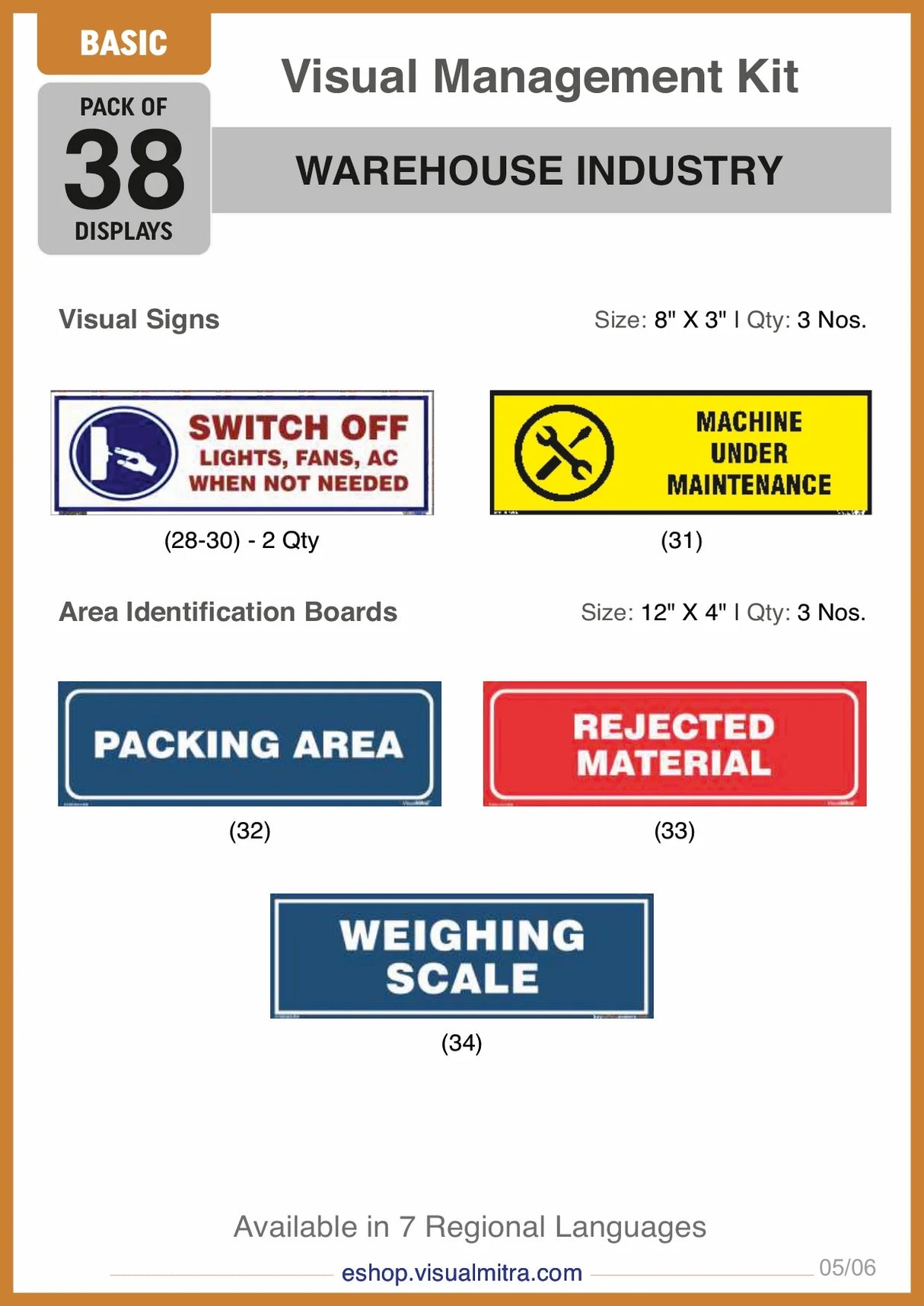 Basic Kit - Warehouse Industry Visual Management Kit