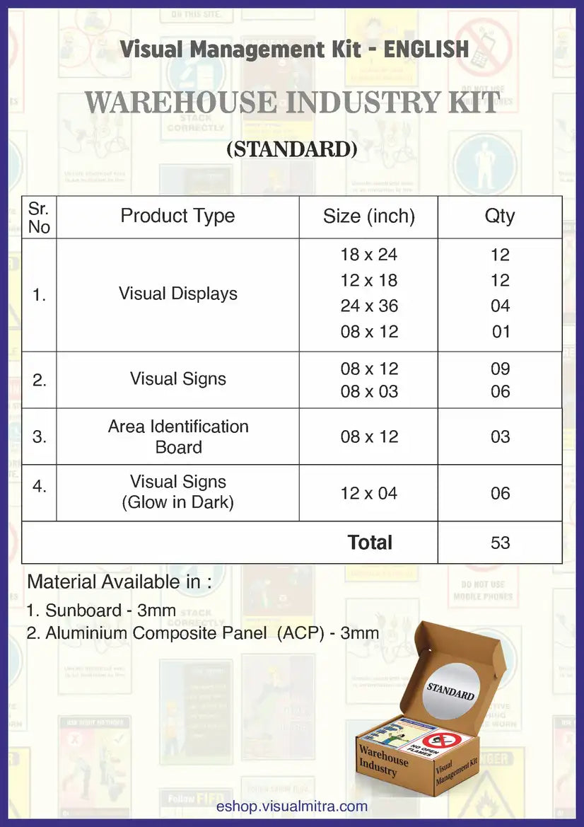 Standard Kit - Warehouse Industry Visual Management Kit