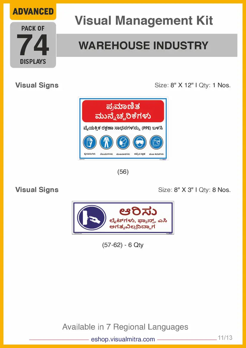 Advanced Kit - Warehouse Industry Visual Management Kit