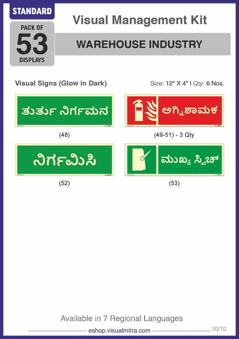 Standard Kit - Warehouse Industry Visual Management Kit