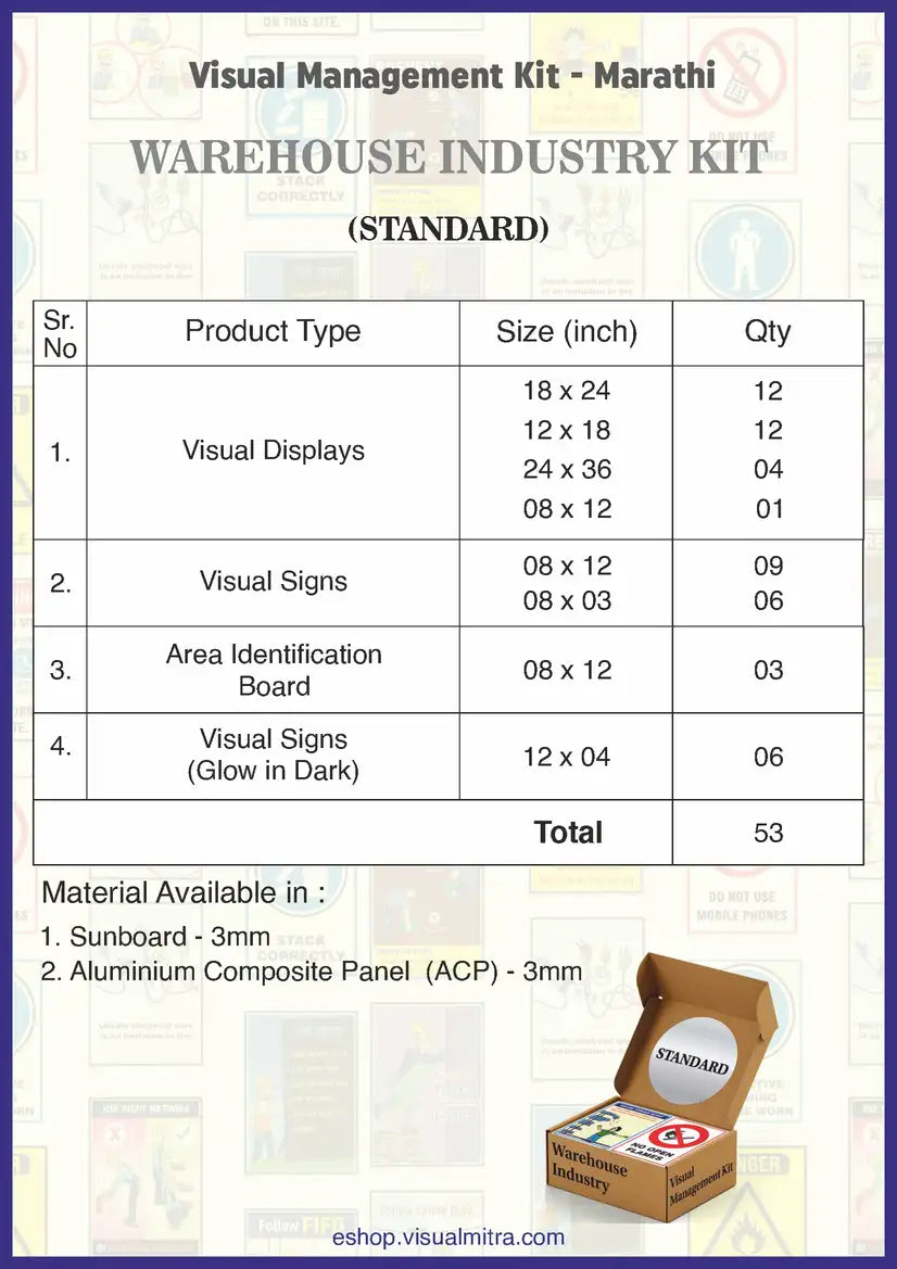 Standard Kit - Warehouse Industry Visual Management Kit